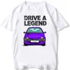 Les t-shirts masculins conduisent la légende T-shirt de voiture Twingo 90s Unisexe Summer Men Slve Slve Harajuku White Hip Hop Casual Boy Ts Fashion Man Tops T240425