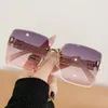 Neue trendige Persönlichkeit Luxus -Randkante Sonnenbrille Sonnenbrille Mode Internet Celebrity mit der gleichen Sonnenbrille