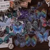 Presentförpackning 45st. Vinkelvinge Butterfly Feather Style PVC Sticker Scrapbooking DIY Packing Label Decoration Tag