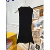 2024 Women's Clothing High quality halterneck black slim fit vest Spring Summer New 424
