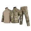 Vestes masculines 3pcs à manches longues Sang de costume tactique Set Hommes Entraînement militaire en plein air Camouflage grenouille G3 Conbat Costumes pour la veste d'automne du printemps