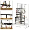 Smyckespåsar Arrangör Tabletthållare Halsband Armband 6 Tier Tree Display Stand med Tray