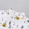 Baby Clothes Cool Pyramid Summer Shortsleeved Shirt Set 240410