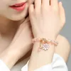 Beaded Elegant Fashion Crystal Flower Beaded Bracelet for Women Sen Bangle Ins Popular Crystal Bracelet Jewelry Pulsera Lucky Stone
