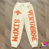 Męskie spodnie Vertabrae Six Spants Mężczyźni Kobiety 3D Puff Print Wysokiej jakości 6 joggerów spodnie