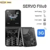 خدد Servo Flilo9 Flip Cover الهاتف المحمول السريع 3G SIM Card Card Flashlight الإصدار متعدد اللغات MP3 لوحة مفاتيح 2.6 بوصة