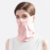 Racing Jackets Summer Sunscreen Mask Female Outdoor Cycling Anti-ultraviolet Hang Ear Ice Wire Breathable Lengthened Neck Protection