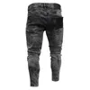 Mens stretch jeans High quality ripped casual fashion zipper shorts men slim split denim pants 240422