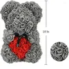 Decorative Flowers Valentines Day Gift 25cm Rose Teddy Bear From With Heart