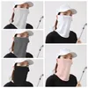 Scarves Solid Color Silk Mask Sun Proof Bib UV Protection Sunscreen Face Scarf Hanging Ear Neck Wrap Cover Hiking