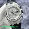 AP Crystal Pols Watch Royal Oak Offshore Series 26067BC Originele Diamond Set Full Sky Star 42mm Date Timing Functie 18K Platinum