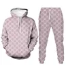 Herren Tracksuits Hosen Set Designer Hoodies Streetwear Sweatshirts Hochwertiger Sportanzug 3D -Grafik Kapuze -Schreiben Dekoration Dicke Hoodies Men Hosen Hosen