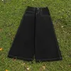 Jeans femminile Y2K American Fashion Brand A High-Waist ha lavato jeans oversize Women Pantaloni alla moda a gamba a gamba retrò turistiche versatili sciolte uomini 240423