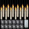 Velas flutuantes de fantasia com Wand Magic Wand Remote LED Bateria de chama Flickering Operado para o Halloween Natal 240417