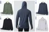 LU-1090 Spring Autumn New Mens Hooded Pullover Running Sports Fitness Clothes Breathable Casual Long-sleeved Hoodies Designer Fashion Clothing 456656