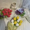 Decoratieve bloemen 1 pc gehaakte bloem creatieve wol gebreide afgewerkte handgemaakt product bewaard gebleven frisse moederdag valentijnsdag