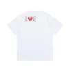 Hoge versie Luo Jia Spring Summer Nieuwe Valentine S Day Limited Love Letter Foam Gedrukt paar Korte mouwen T -shirt