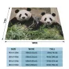 sets Fubao Panda Fu Bao Animal Blanket Winter Warmth Antipilling Flannel Throw Blankets for Bedding Sofa