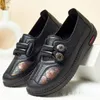 Casual Shoes Fashion Women Platform Loafers Lätt bekväma damer Flats Mamma som arbetar Mockasins Autentiskt läder