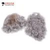 Perruques Christmas Santa Claus Wig + barbe Set Cosplay accessoire blanc / blonde / argent gris bouclé perruque pour hommes Costume de robe Halloween