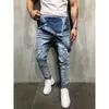 Herenbroek Fashion Men Pants gescheurde jeans overall jumpsuits hi straat noodlijdende denim slabib overalls voor man Suspender broek maat s-xxxl d240425