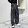 Men's Pants LUZHEN 2024 Spring Thickened Casual Plaid Printed Trendy Korean High Waist Elegant Stylish Straight Trousers LZ1978