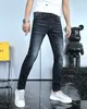 Jeans pour hommes Designer Men Slim Fit High End Beed Broidery Micro Elastic épais Small Small Straight Jeans NYJ0