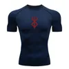 Anime Mens Compression Shirts Gym Fitness Fitness Muscle Dry Muscle Athletic Guard Summer Manga Print Sportswear Sports Base Shirt 240425