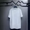 Hoge versie Trendy merk Luo Jia Spring Summer Nieuwe klassieke doornige borduurronde ronde nek los fitting t -shirt met korte mouwen meteen uit