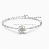Armbandörhängen halsband xfu mode fina smycken sätter högkvalitativt blomma daisy bowknot smycken armband ring för kvinnor släpp dhavm