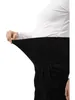 MATERNITY Bottoms Womens Black Maternity Pantals Activewear Jogger Track Papt de survêtement du ventre sur le ventre Pantalon de grossesse extensible pour le travail Loungel24026