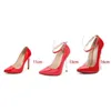 Chaussures habillées 2022 Femmes sexy super hautes 16 cm talons fournit des boîtes de nuit plus taille powalk à talons hauts Red WZ H240425