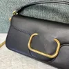 Spegelkvalitet axelväska kalvskinn kulmönster avtagbar glidande kedja läder vacker retro 1133 mode crossbody handväska flap 27x 13x 6cm v02