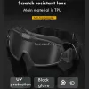 Eyewears Militära taktiska skyddsglasögon Airsoft Shooting Safety Eye Protection Windproof Mini Fan Antifog Motorcykeljakt Kampglasögon