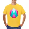 メンズポロス幾何学的なピンクマウンテンTシャツヒッピー服クイック乾燥スウェットシャツの男性