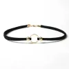 Colliers Black Velvet Punk Chokers Colliers pour femmes Colliers Gothiques Colliers Golden Circle Chokers Bijoux de mode