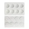 Backformen 8 Löcher Spiralblütenkuchenform für 3D -Wolken Silikonform Pan Mousse Schokolade Moulle Soldes de Silicona