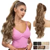 Coiffes Ponytails Femmes Long Curly Nouveau style à crampons Perruque en fibre synthétique pour avec une ondulation à eau et une soie à haute température