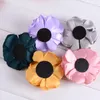 Dekorative Blumen 8 cm verbrannter Satin Stoff für Kinder Stirnbänder Haarband Haarschmuck DIY Accessoires