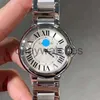 Dials Working Automatic Watches carter preccision blue balloon series precision steel automatic mechanical quartz womens watch W 6 9 0 1 Z 4