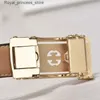 Bälten Womens Belt Luxury Famous Designer Brand 2024 Högkvalitativ äkta läderbälte Automatisk spänne Pasek Damski Riem Q240425