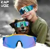 Kapvoe Child Lunettes de soleil Lunes de sport pochromiques pour patinage de vélo Kids UV400 garçons Girls Fashion Bike Goggles Cool 240412