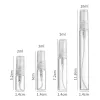 Botellas 100pcs 2ml 3ml 5ml 10ml Clear Glass Perfume Bottle Spray Bottalles Vacillos de vidrio delgado recargable