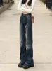 Jeans femminili donne vintage per il piacere ad alta vita Ulzzang in difficoltà in difficoltà harajuku hip hop hop quotidiani classici college college