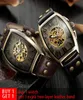Shenhua 2019 Vine Automatic Watch Men Men Mechanical Wrist Watches Mens Fashion Skeleton Retro Bronze Watch Clock Montre Homme J1907066304009