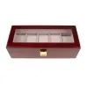 Obudowy 5 gniazd wyświetlacz pudełka zegarek drewniane pudełka do przechowywania z blokadą nowe drewniane pudełko na prezent na zegarek