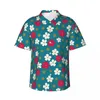 Herren lässige Hemden ditsy florales hawaiianisches Hemd Mann Strand bunte Blumen kurzärmel atmungsaktivem individuellem Vintage übergroße Blusen