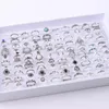 Clusterringe 20pcs/Los Punk Snake Animal Hollow Star Moon Kuncle für Frauen Joint Finger Mix Style Juwely Party Geschenke