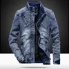 Herbst- und Winterjacke Herren Baumwolle Slim Fit Herren Retro Denim Jacke Langarmed Casual All-Match Herren Jacke 240421