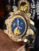 無敗のInvinc Skull Large Dial Super High Quality Men Watch Tungsten Steel Multifunction Quartz Watches8927984